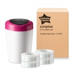 Tommee Tippee Simplee Diaper Pail Starter Set with 4 Refills – Amazing Price!